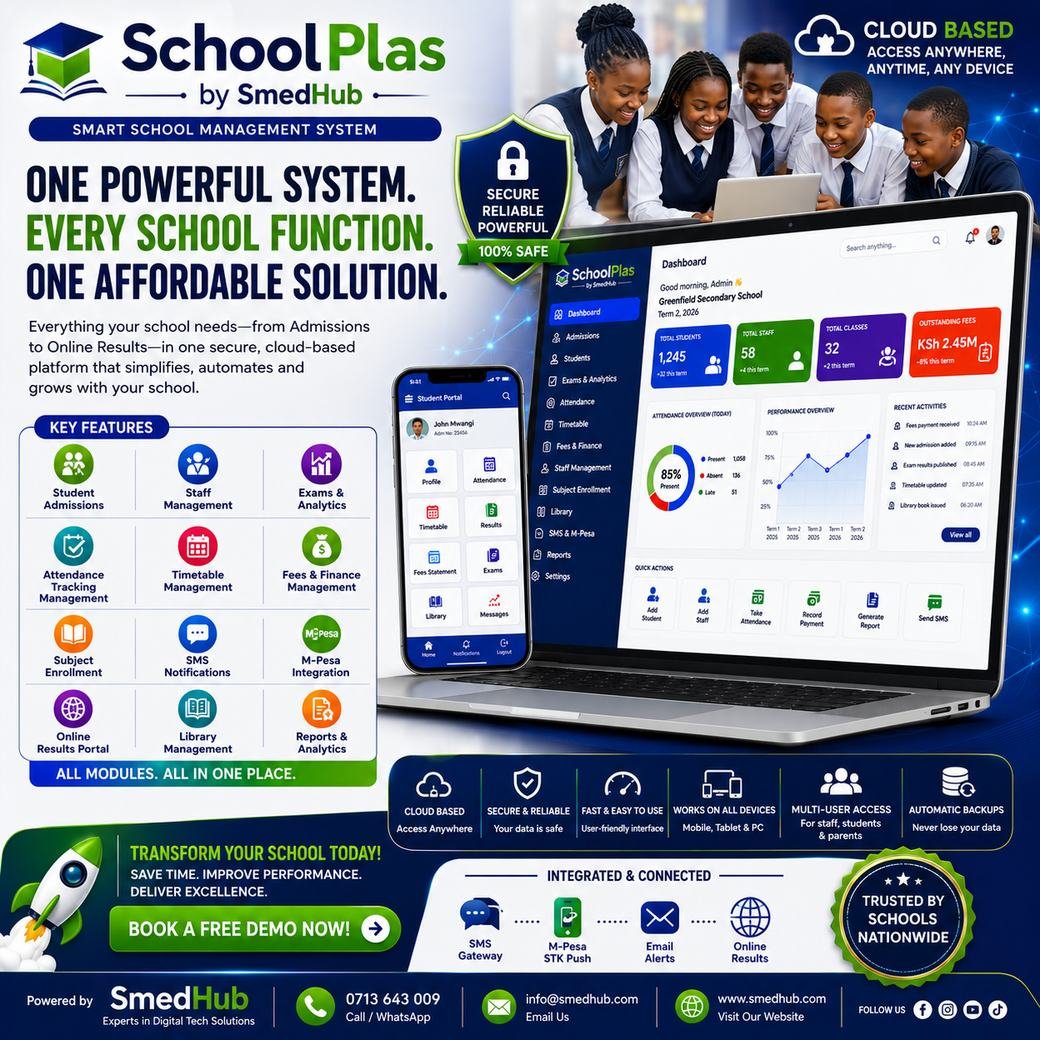 Schoolplas by SmedHub — Smart School Management System
